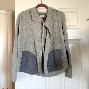 Caslon Open front hooded tie wrap cardigan